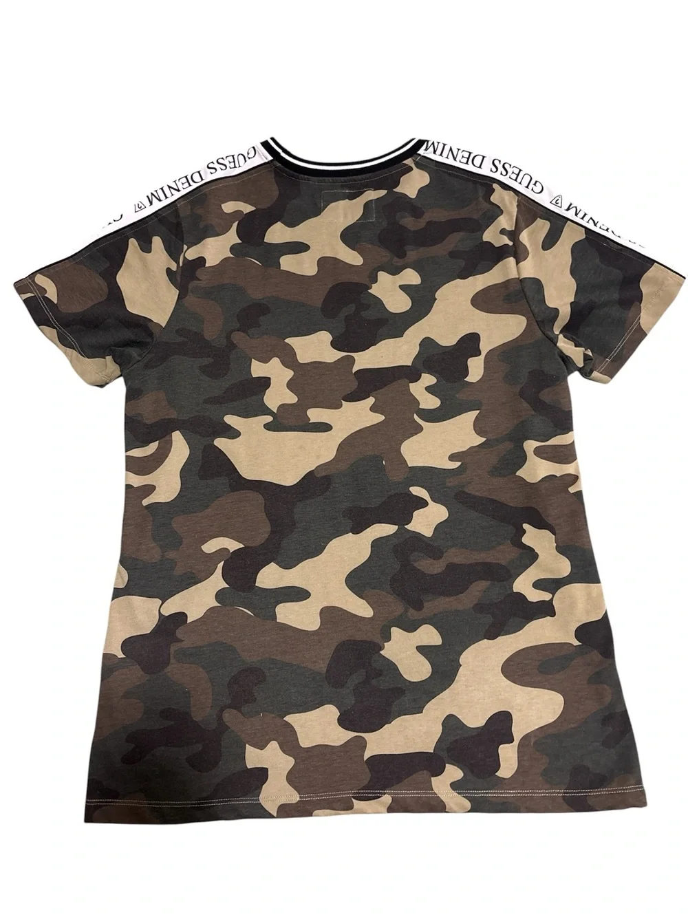 GUESS Men’s Camo Crewneck in Brown & Olive - Picture 5 of 6